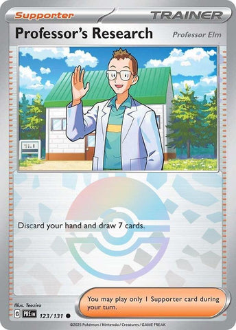 Professor's Research (123/131) [Professor Elm] (Poke Ball Pattern) [Scarlet & Violet: Prismatic Evolutions]