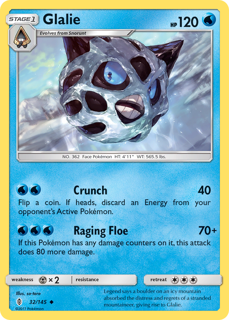 Glalie (32/145) [Sun & Moon: Guardians Rising]