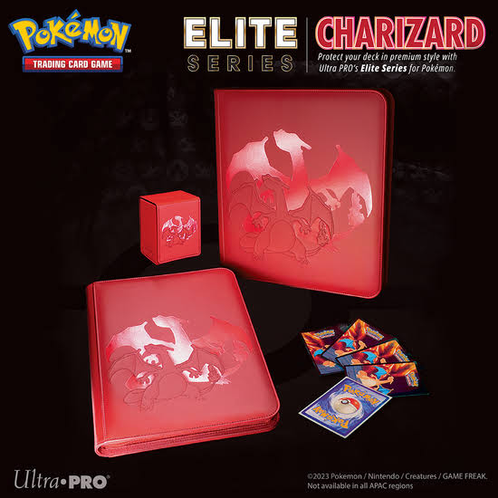 ULTRA PRO Pokemon - Portfolio - 12PKT- Zippered PRO Binder- Elite Series Charizard