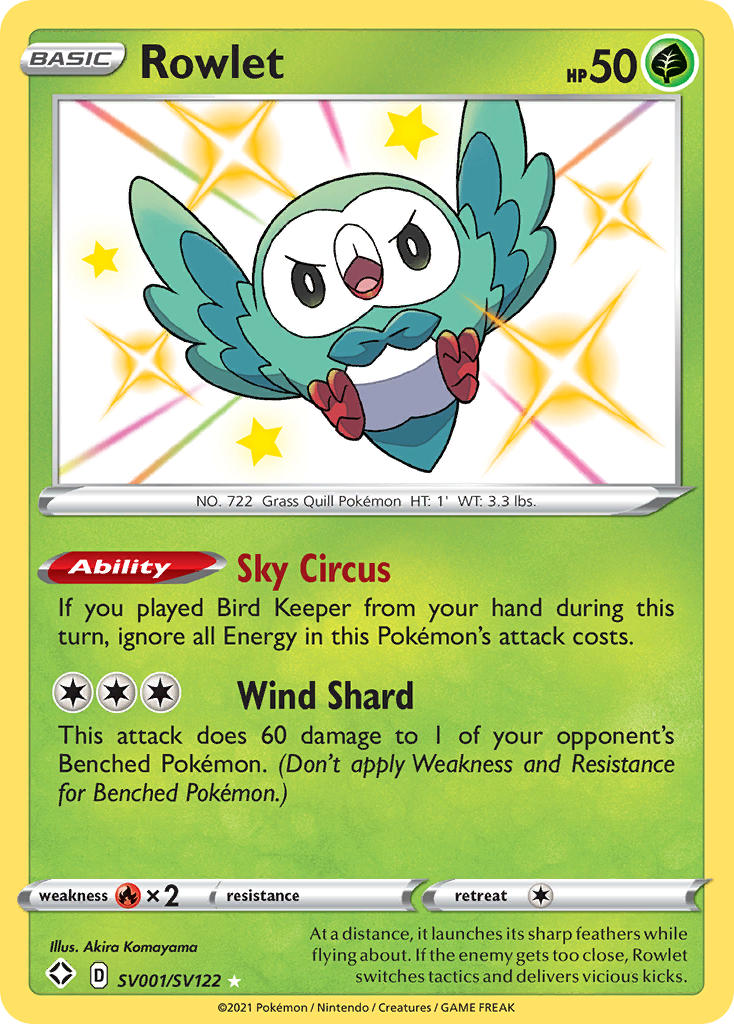 Rowlet (SV001/SV122) [Sword & Shield: Shining Fates]