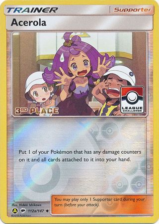 Acerola (112a/147) (League Promo 3rd Place) [Sun & Moon: Burning Shadows]