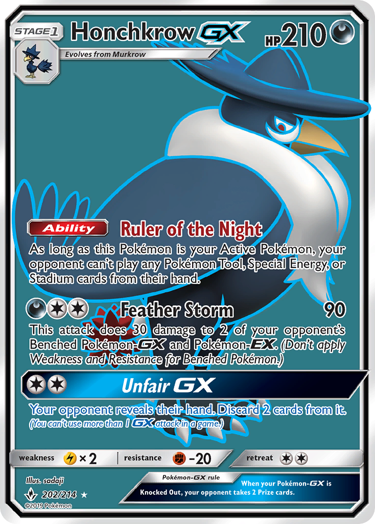 Honchkrow GX (202/214) [Sun & Moon: Unbroken Bonds]